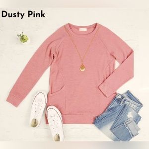 Everyday Long Sleeve Pocket Sweater XL